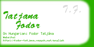 tatjana fodor business card