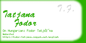 tatjana fodor business card